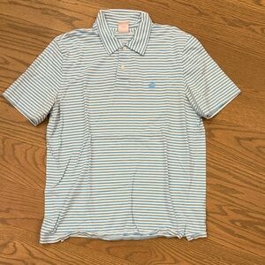 Brooks Brothers Light Blue and White Polo Shirt